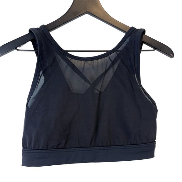 Offline by Aerie Size M Sports Bra w Mesh High Neck Overlay Black - Picture 1 of 6